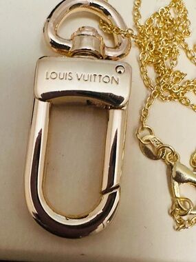 Louis Vuitton Gold and Rose Gold Padlock Charm Necklace